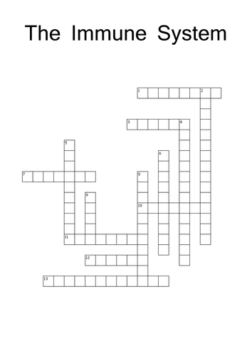AQA GCSE Biology 9-1 (2016) Human Defence Systems CROSSWORD