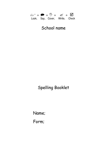 Spelling booklets - whole school - term two