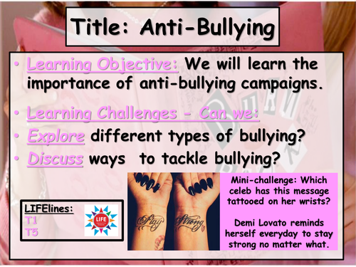 Anti-Bullying SMSC Lesson