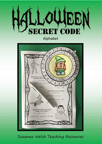 Halloween Secret Message Code Wheel - (Alphabet - upper and lower case)