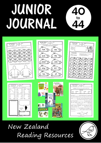 Junior Journal Worksheets (40-44) - New Zealand reading programme