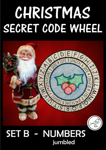 Christmas Secret Code Wheel - Alphabet & Numbers (jumbled)