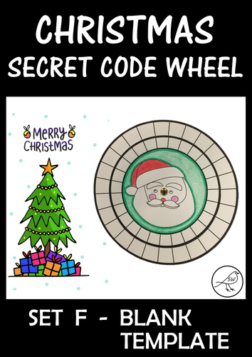 Christmas Secret Code Wheel - Blank Template