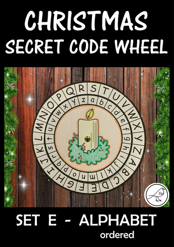 Christmas Secret Code Wheel - Alphabet (ordered)