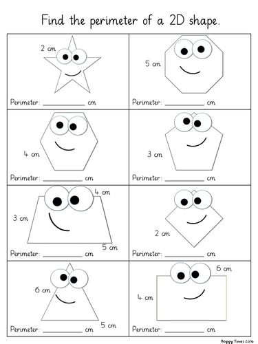 yr 4 perimeter differentiated worksheets 2d shapes by hoppytimes