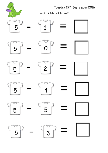 Subtraction number facts differentiated
