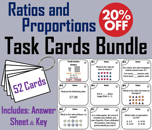 Ratios and Proportions Task Cards