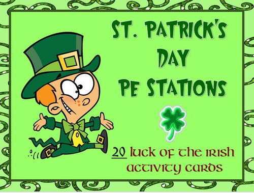 St. Patrick’s Day PE Stations- 20 "Luck of the Irish" Activity Cards