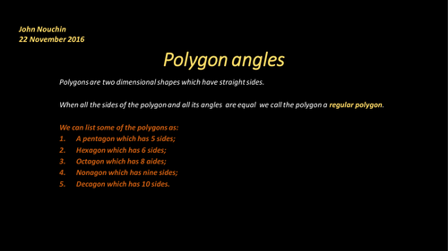 Polygons-angles
