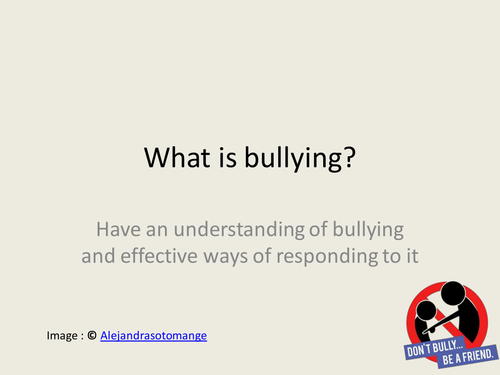 Anti-Bullying SMSC Lesson