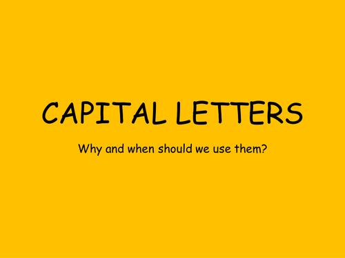 When to Use Capital Letters & Punctuation PowerPoint Presentation