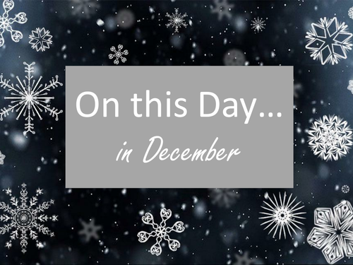 This Day On... an interesting presentation showing events that took place on the 31 days in DECEMBER