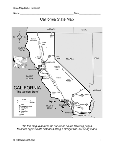 California - Map Skills