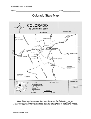 Colorado - Map Skills