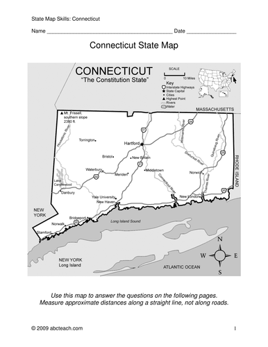 Connecticut - Map Skills