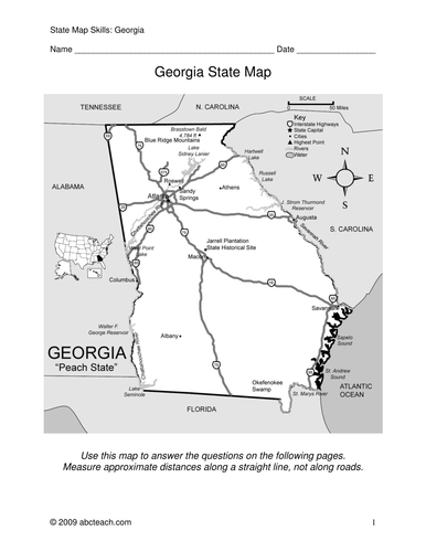 Georgia - Map Skills