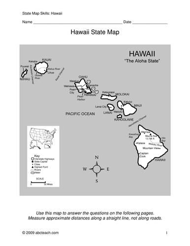 Hawaii - Map Skills