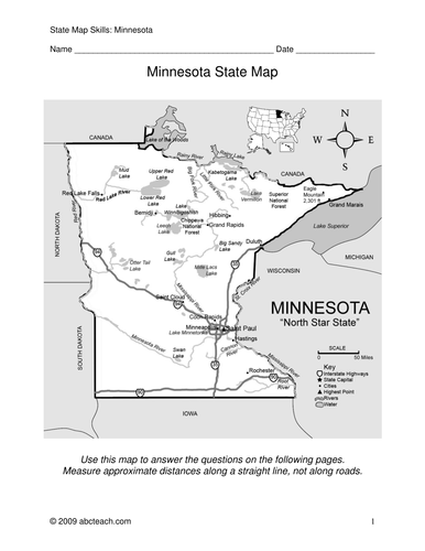 Minnesota - Map Skills