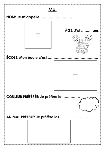French Basics - KS2 Pupil self-assessment profile cards -  beginners