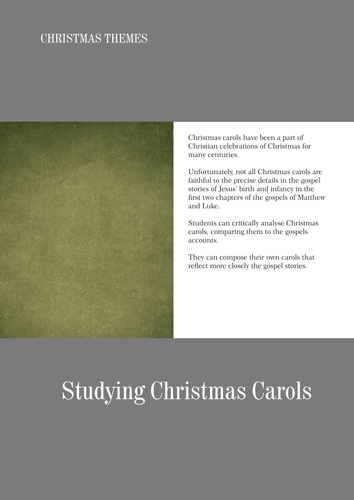Analysing Christmas Carols