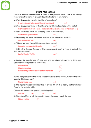 ChemSchool: Iron and steel