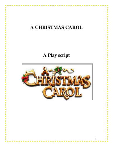 A Christmas Carol Playscript