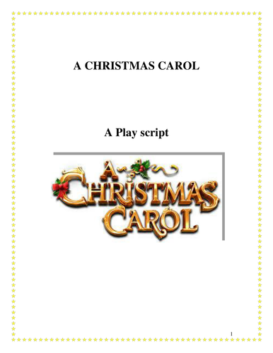 A Christmas Carol Playscript  Teaching Resources