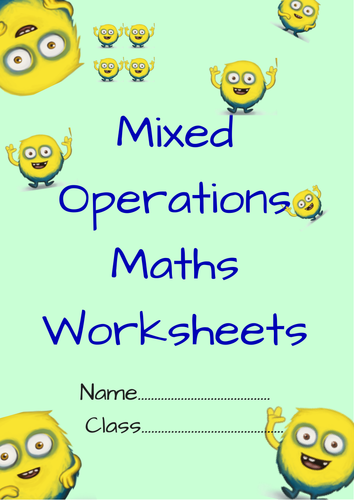 Mixed operations maths worksheets
