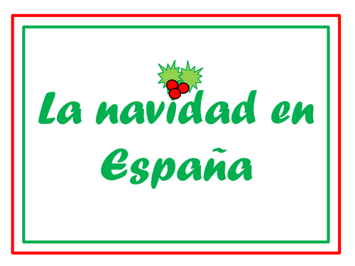La Navidad en España. Translation sentences. Spanish.