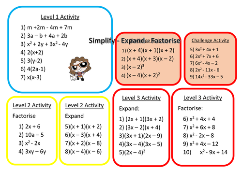 Differentiated Starter : Simplify Expand Factorise
