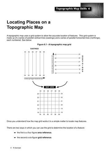 Topographic Map Skills 6 - Area reference and grid reference