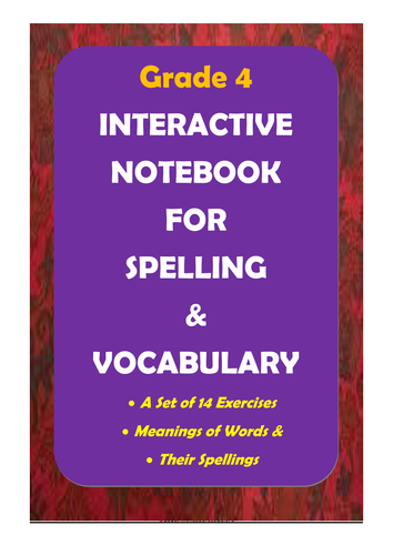 Grade 4: Interactive Notebook for Spelling & Vocabulary
