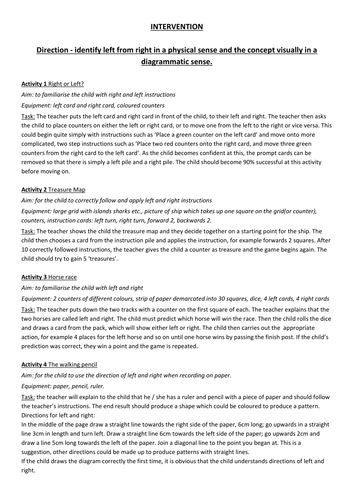 KS2 Maths Intervention Games and Activities: DIRECTIONS & INSTRUCTIONS