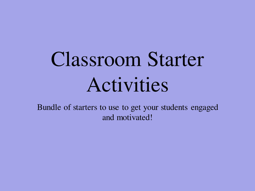 Starter Bundle PowerPoint for English/Form Time