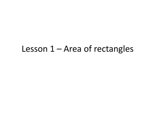 Areas of Rectangles, Triangles and Trapeziums