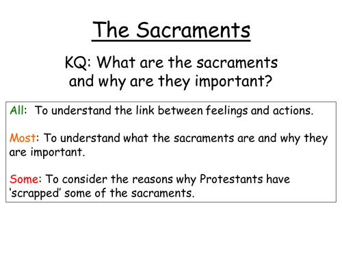Intro to the sacraments - without lesson plan