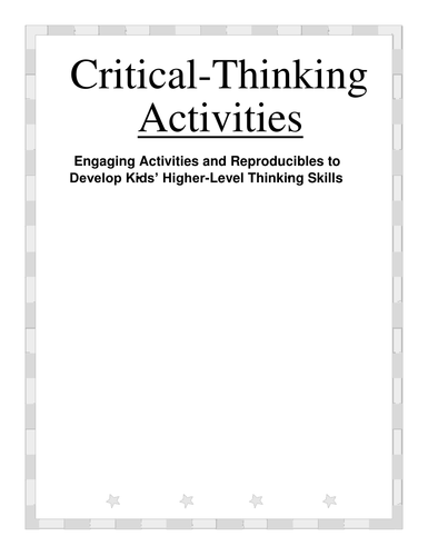 critical thinking workshop activities