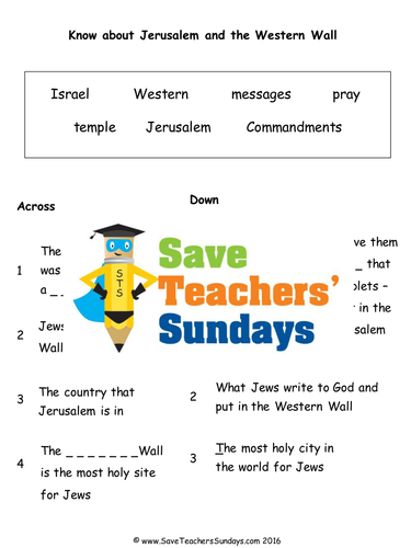 Jerusalem KS1 Lesson Plan and Worksheet