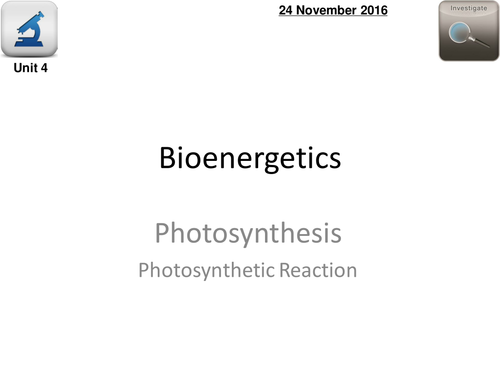 AQA Biology 4.4 - L1 Photosynthesis