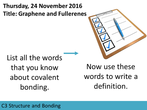 AQA GCSE C3 Structure and Bonding L7 Graphene and Fullerenes