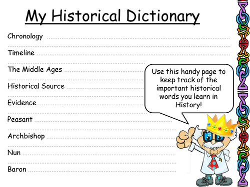 Chronology and historical dictionary