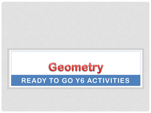 Shape: Maths Ready-to-go Starter/Revision Activities (Y5/6)