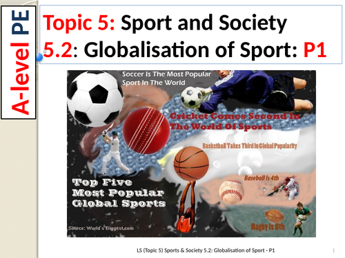 A-level PE EDEXCEL (Spec 2016) 5.2: Globalisation of sport (P1)