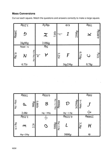 Mass conversions jigsaw