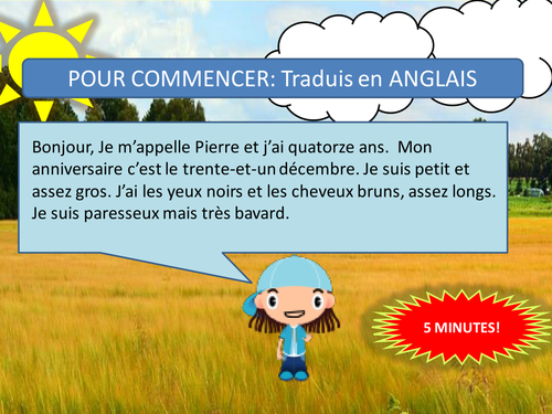 Description et personalite- Adjectives