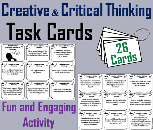 Creative and Critical Thinking Task Cards