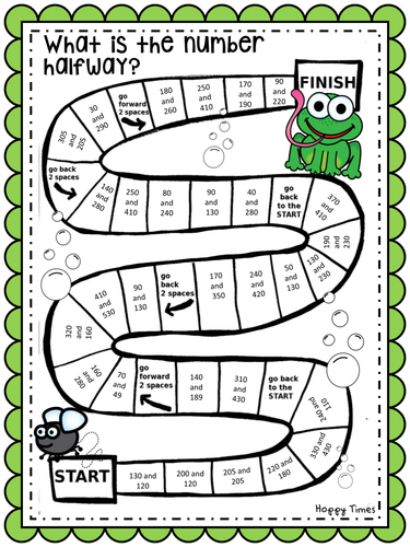 Halfway Between Two Numbers BOARD GAME (KS2 Maths)