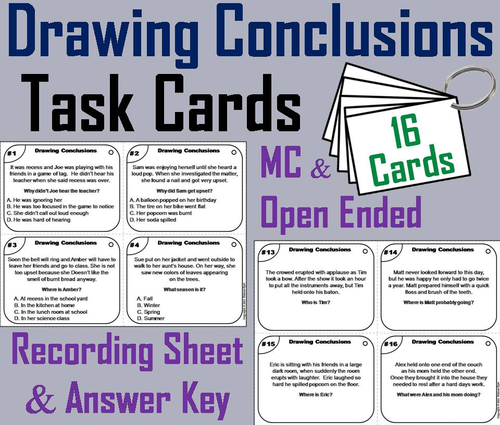 Drawing Conclusions Task Cards - Inference