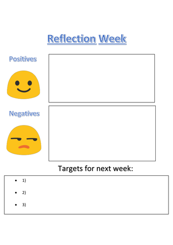 Pupil Reflection Log - Intervention & Educational Issues