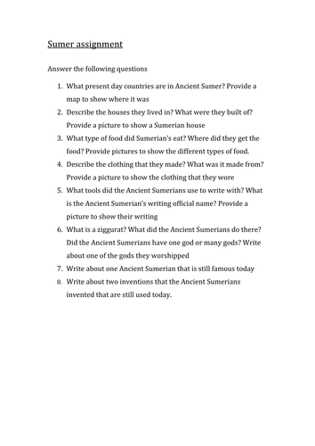 Ancient Sumer investigation